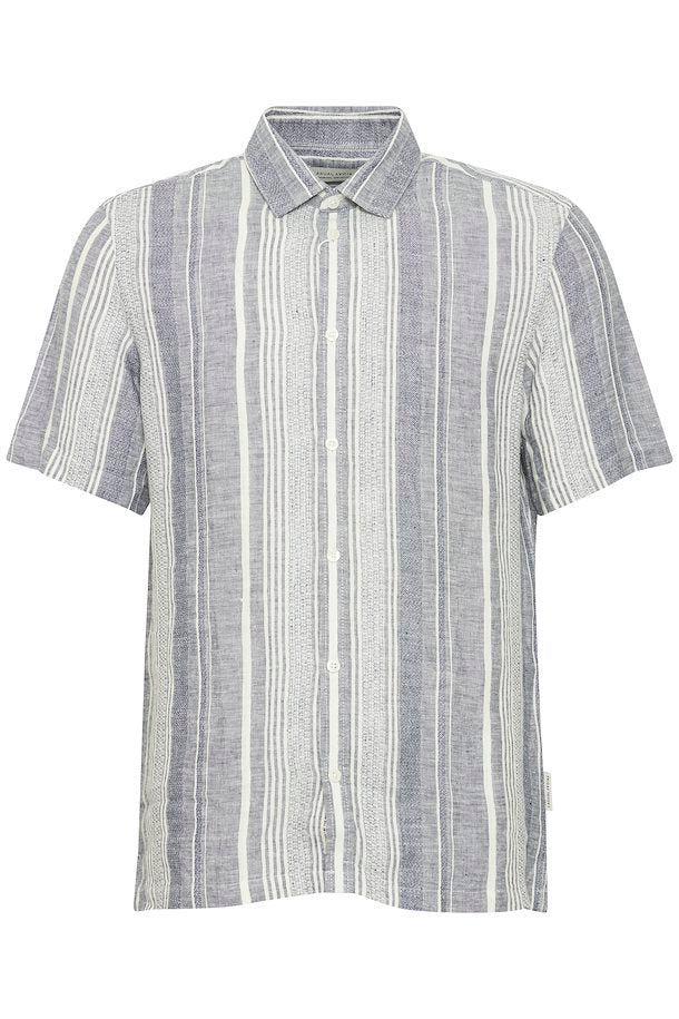 CASUAL FRIDAY - CFAnton SS Linen Striped Shirt - 20505068 - Boutique Bubbles