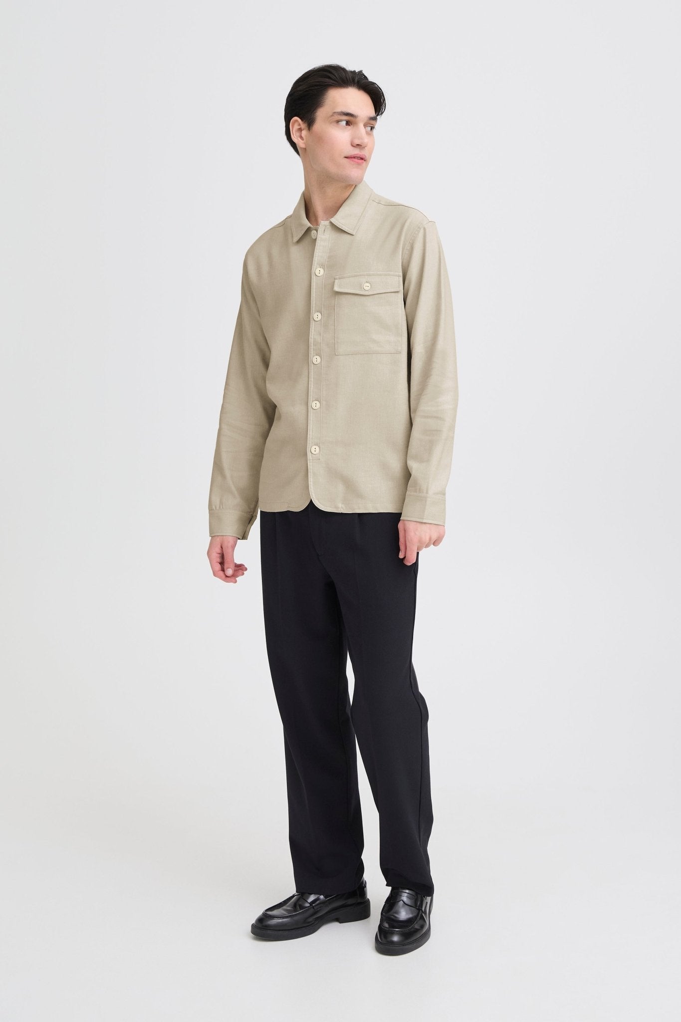 CASUAL FRIDAY - CFBRO 0262 LINEN MIX OVERSHIRT - 20506225 - Boutique Bubbles