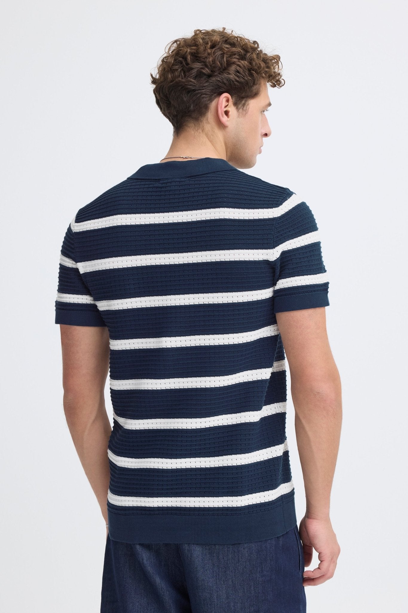 CASUAL FRIDAY - CFDAHLIN SS STRIPED POLO KNIT - 20506175 - Boutique Bubbles