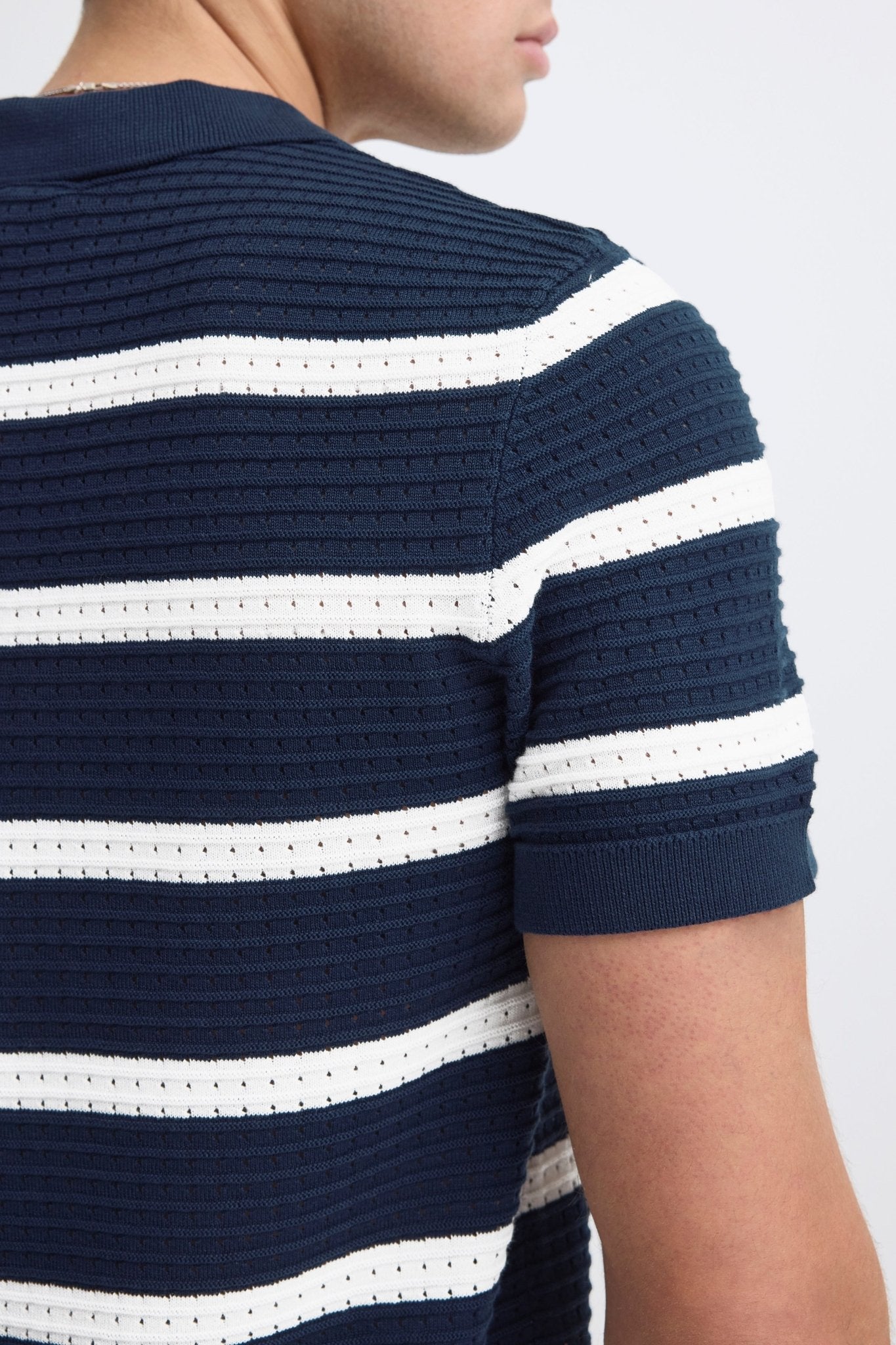 CASUAL FRIDAY - CFDAHLIN SS STRIPED POLO KNIT - 20506175 - Boutique Bubbles