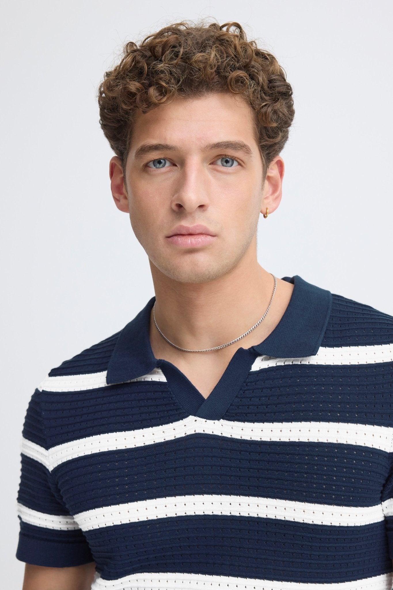 CASUAL FRIDAY - CFDAHLIN SS STRIPED POLO KNIT - 20506175 - Boutique Bubbles