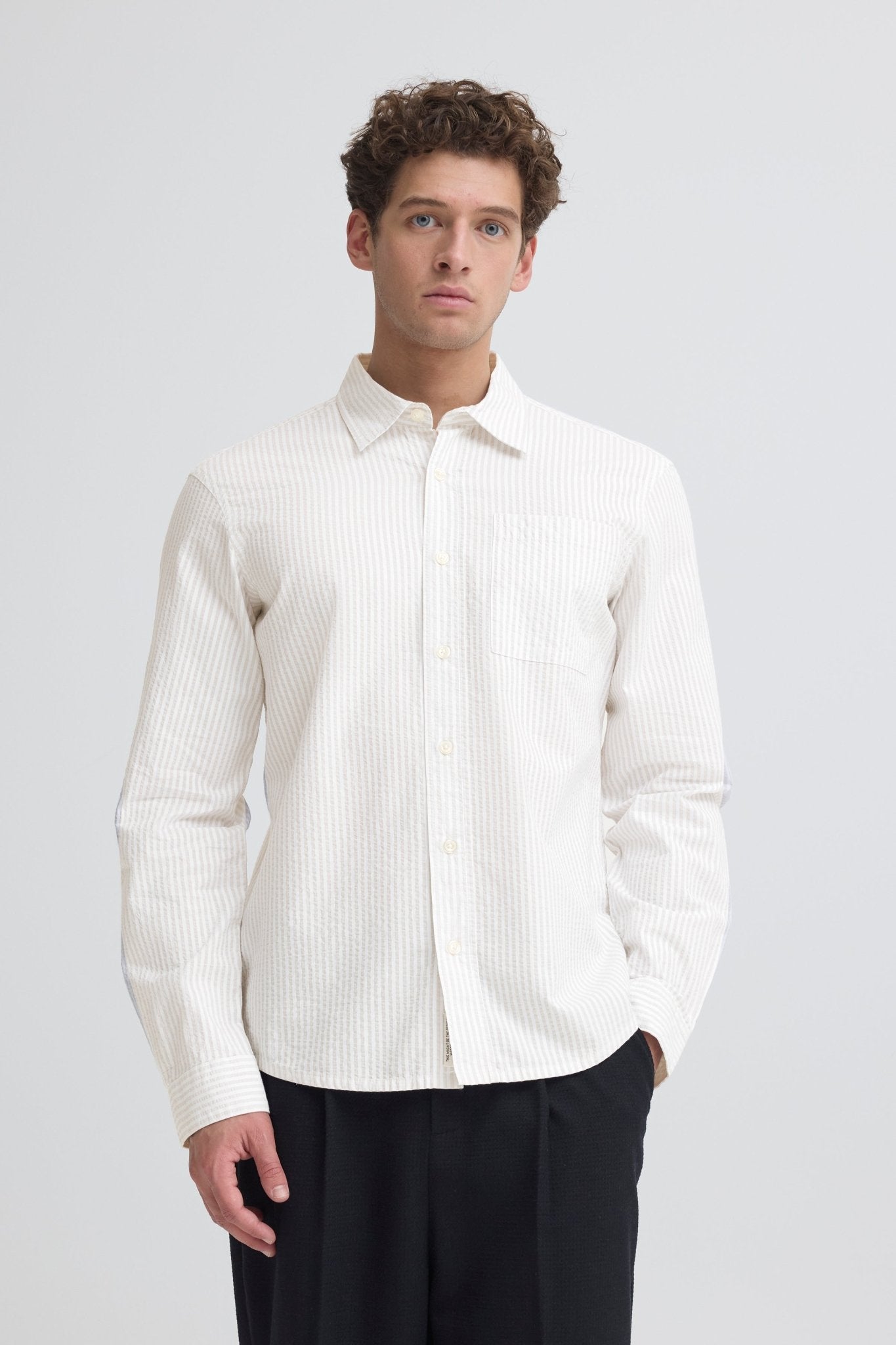 CASUAL FRIDAY - CFJAEVON LS SEERSUCKER SHIRT - 20506254 - Boutique Bubbles