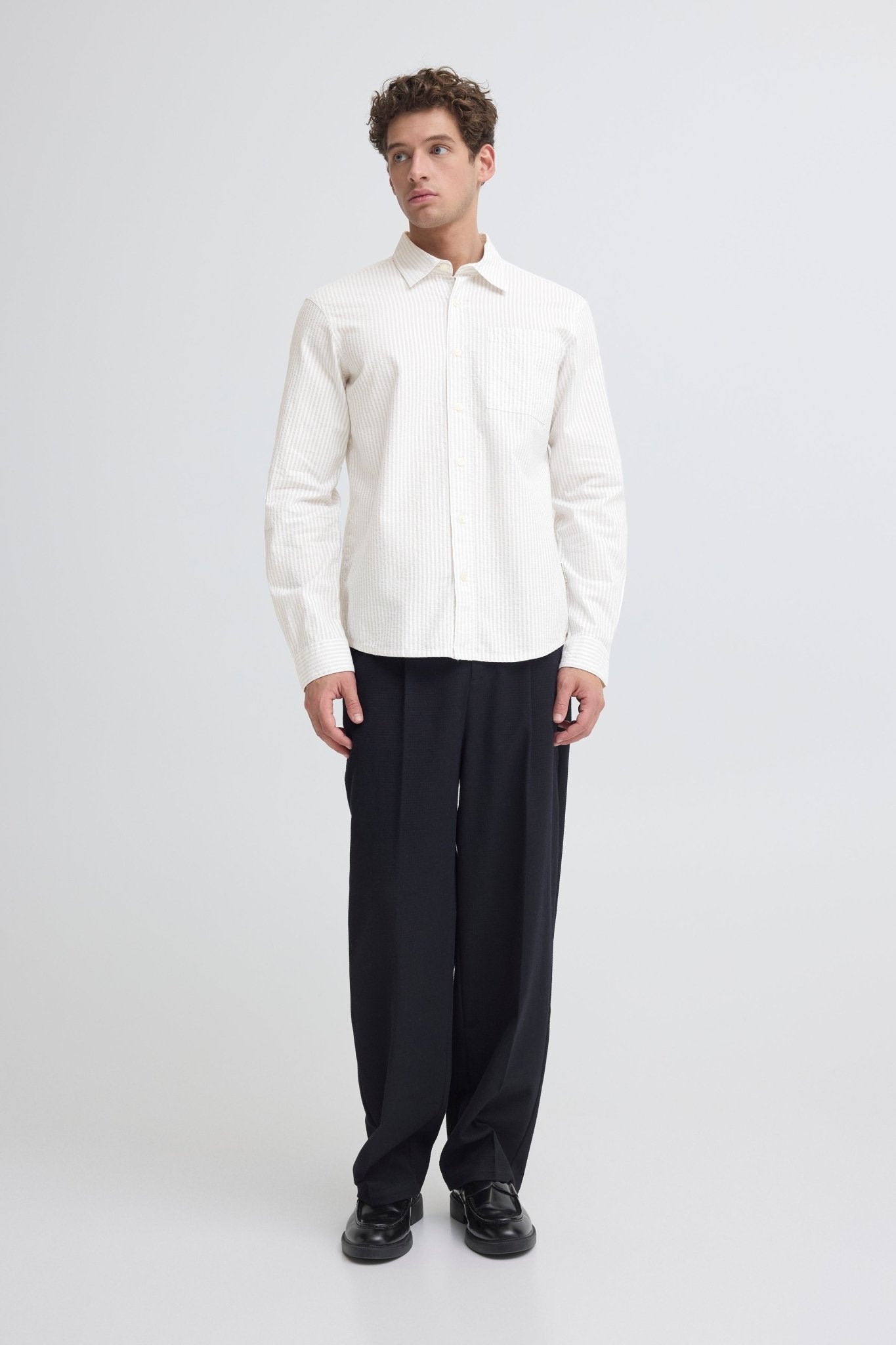 CASUAL FRIDAY - CFJAEVON LS SEERSUCKER SHIRT - 20506254 - Boutique Bubbles