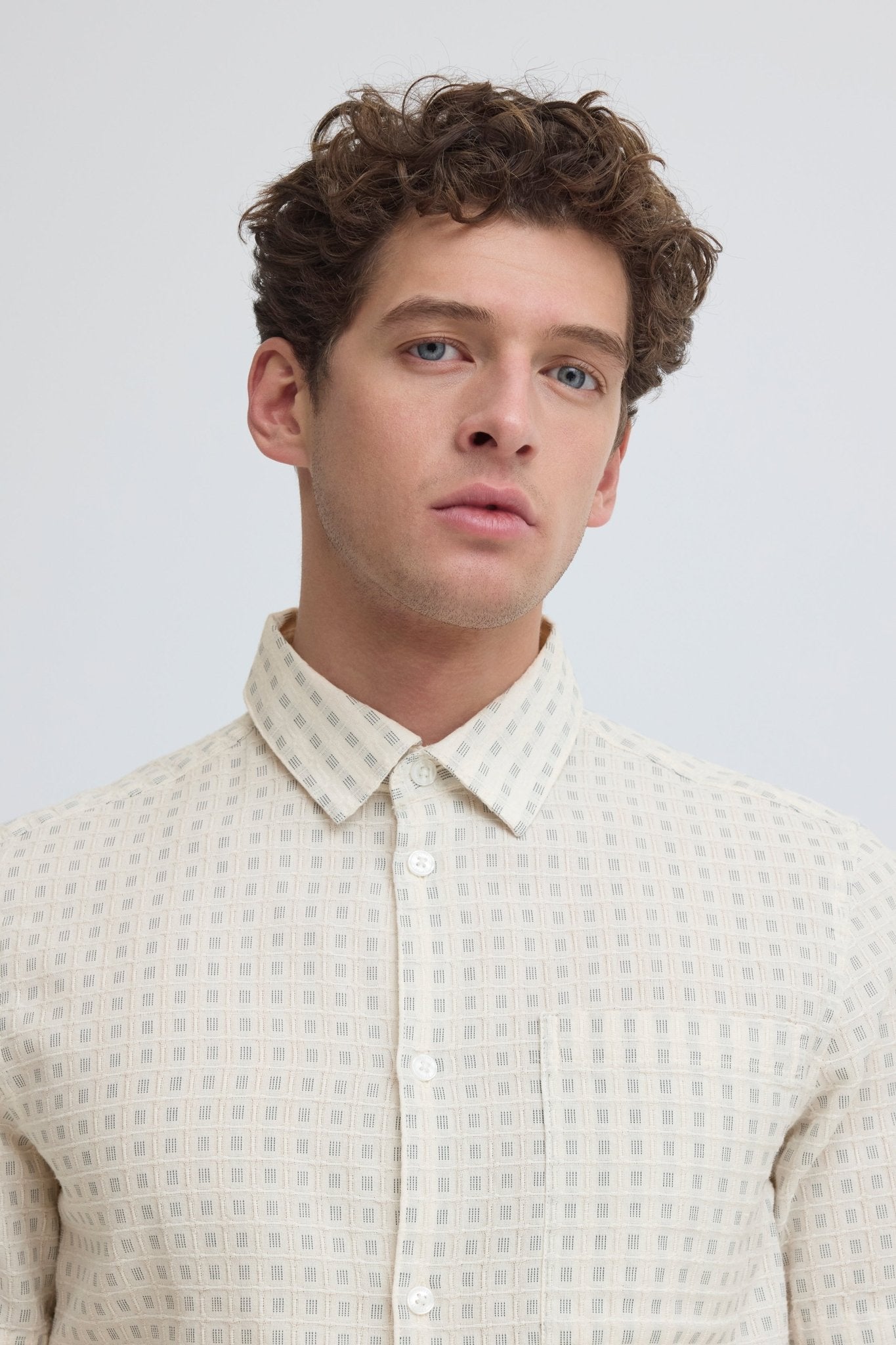 CASUAL FRIDAY - CFSTAI SS DOBBY CHECKED SHIRT - 20506250 - Boutique Bubbles