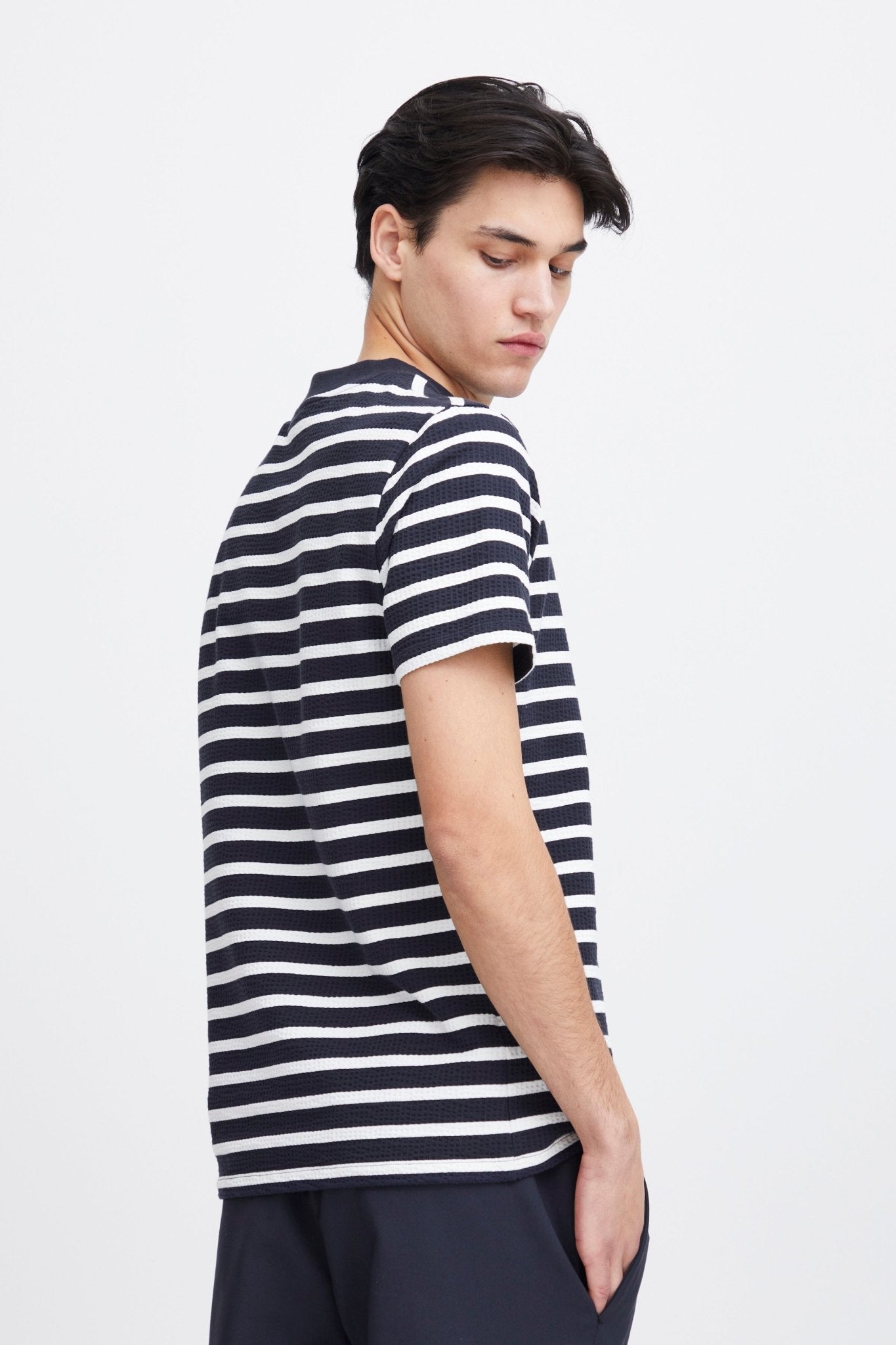 CASUAL FRIDAY - CFTHOR structured striped tee - 20505009 - Boutique Bubbles