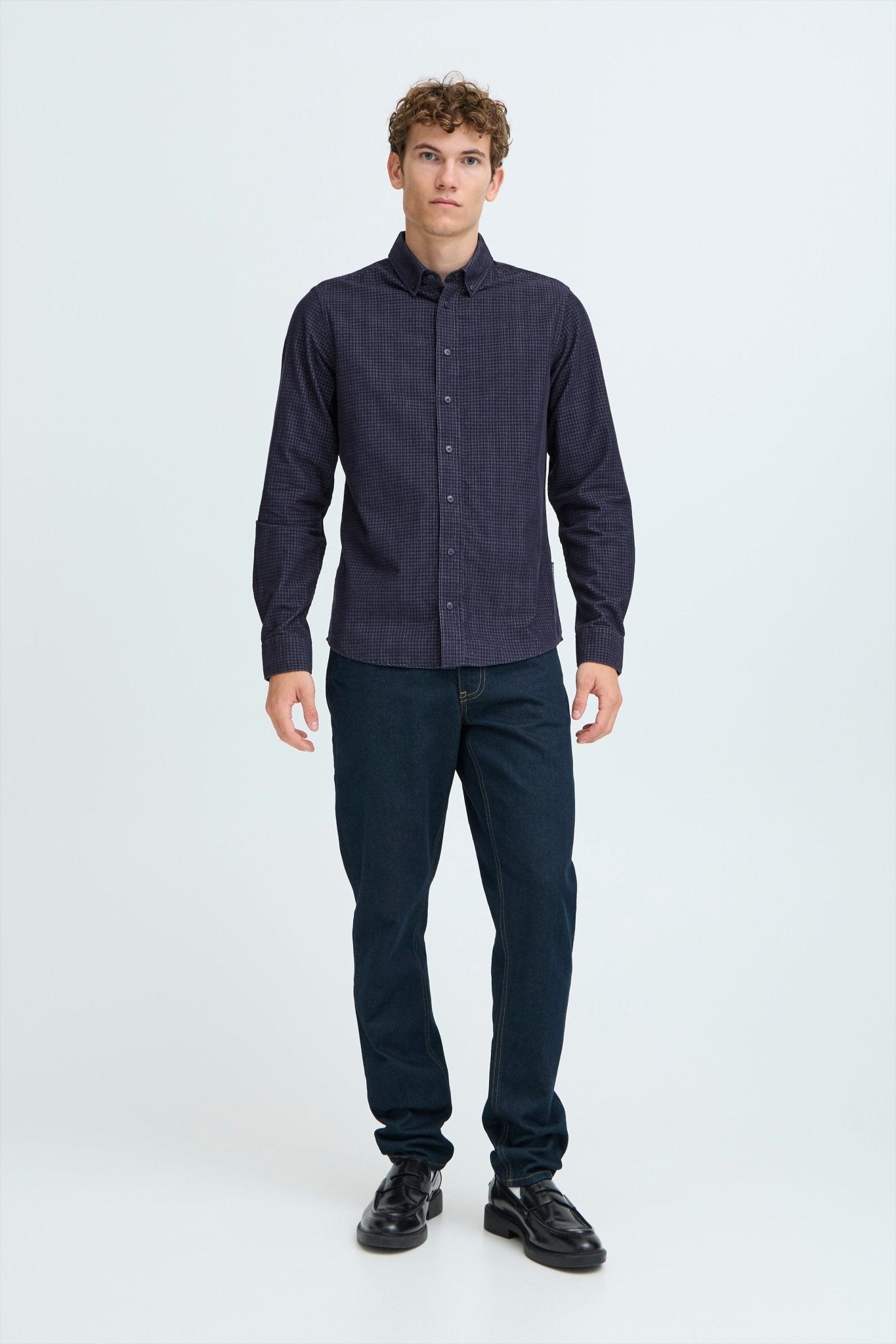 CASUAL FRIDAY - PONTUS LS BD checked corduroy shirt - 20505587 - Boutique Bubbles