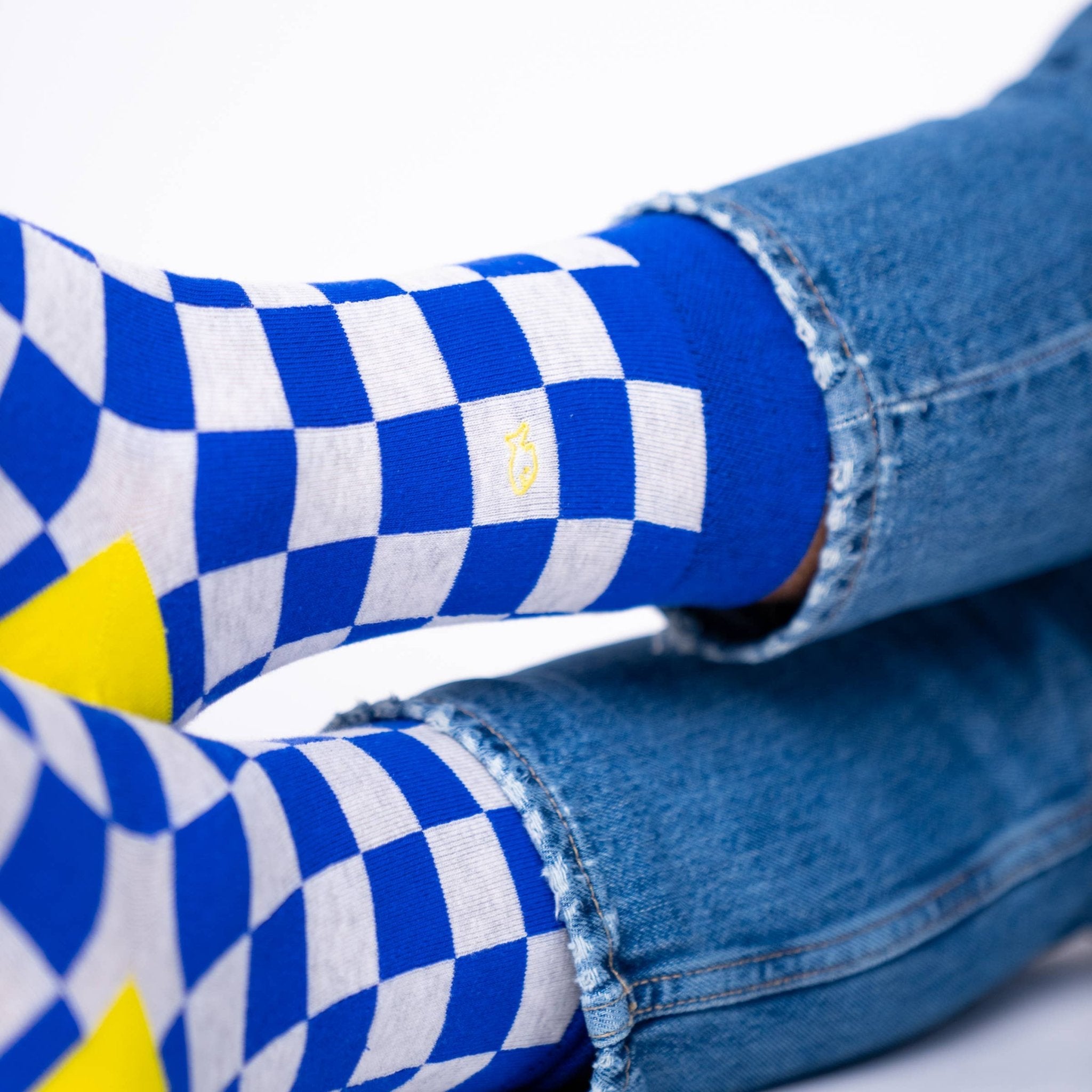 Combed cotton checked socks - Marina Bay - Boutique Bubbles