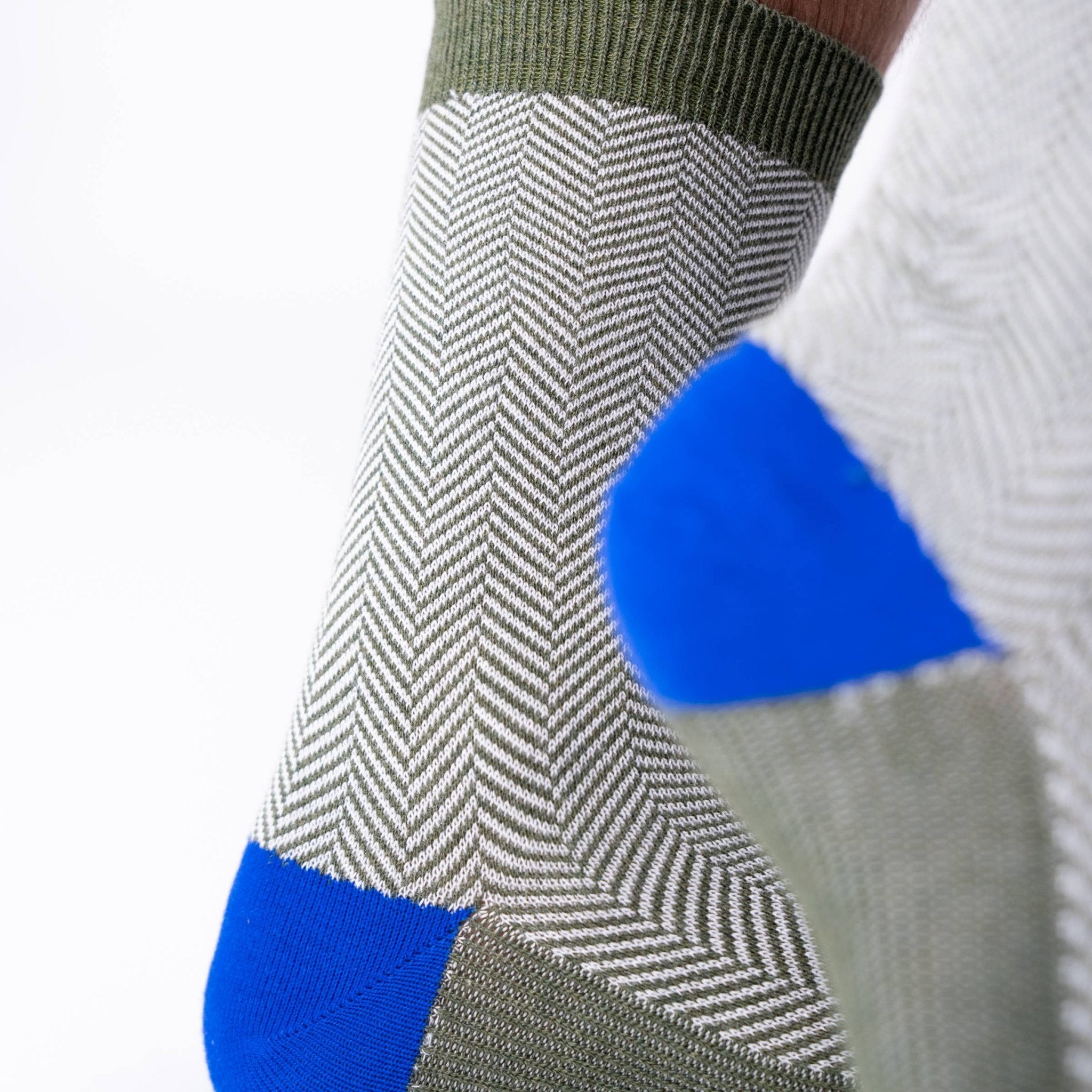 Combed Cotton Socks Forest Lightning Chevron - Boutique Bubbles