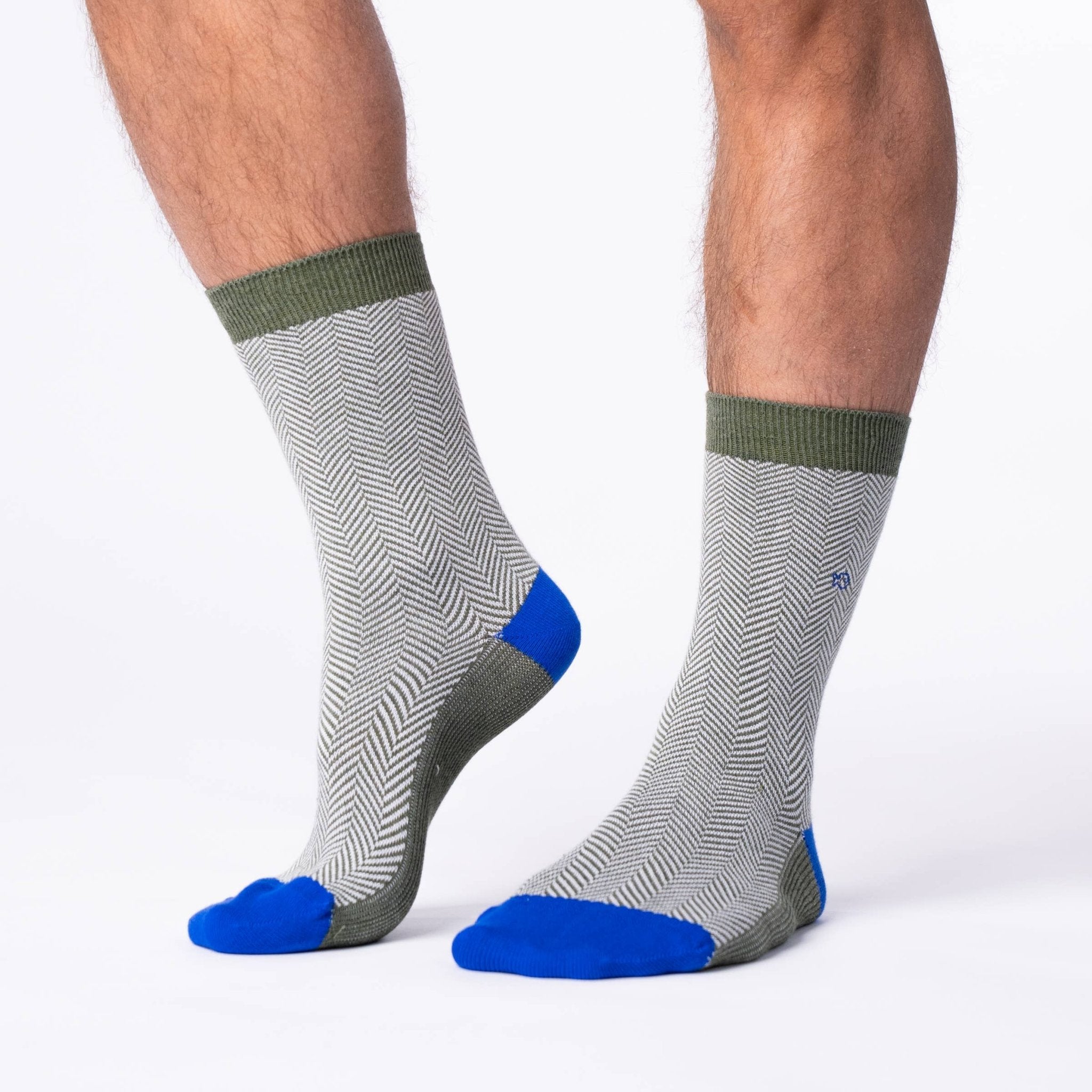 Combed Cotton Socks Forest Lightning Chevron - Boutique Bubbles
