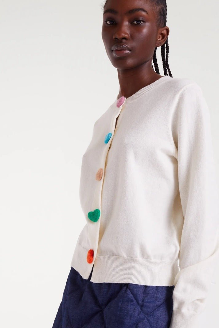 COMPANIA FANTASTICA - Cardigan Hearts Buttons - 53C/10320 - Boutique Bubbles
