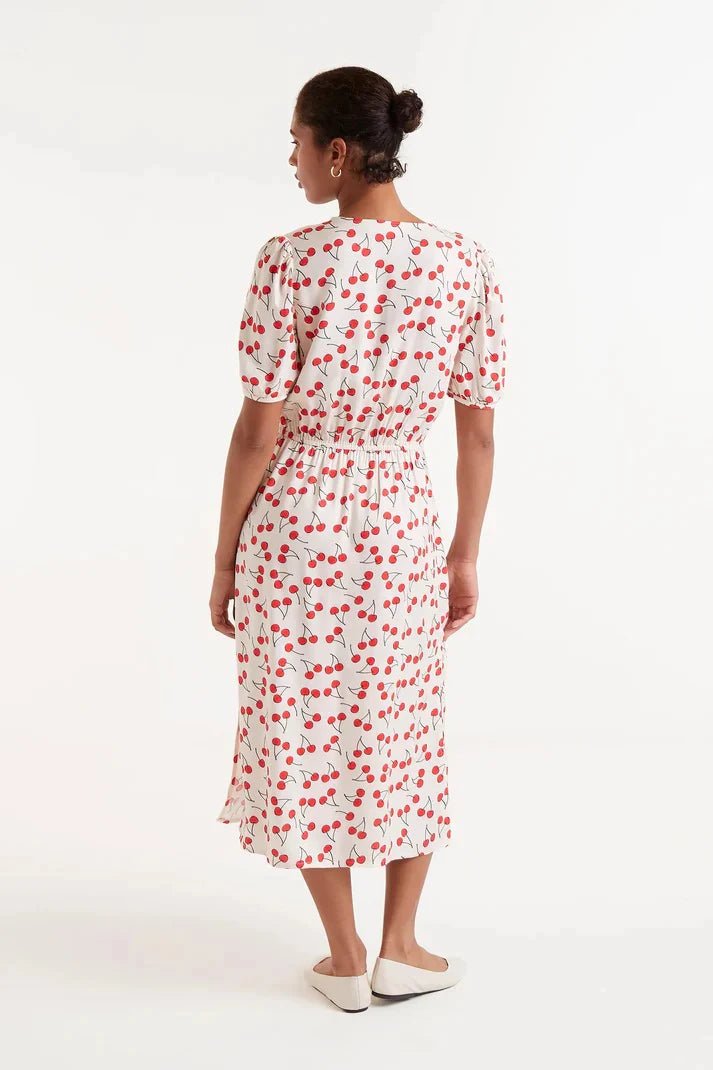 COMPANIA FANTASTICA - Cherry Print Midi Dress - 51C/41000 - Boutique Bubbles