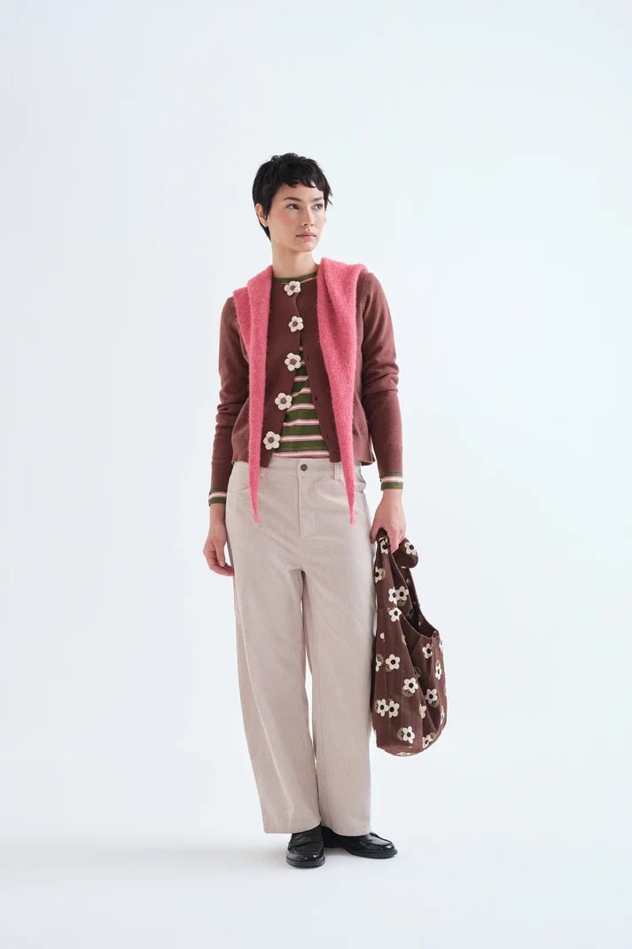 COMPANIA FANTASTICA - Flower Button Cardigan - 63C/10313 - Boutique Bubbles