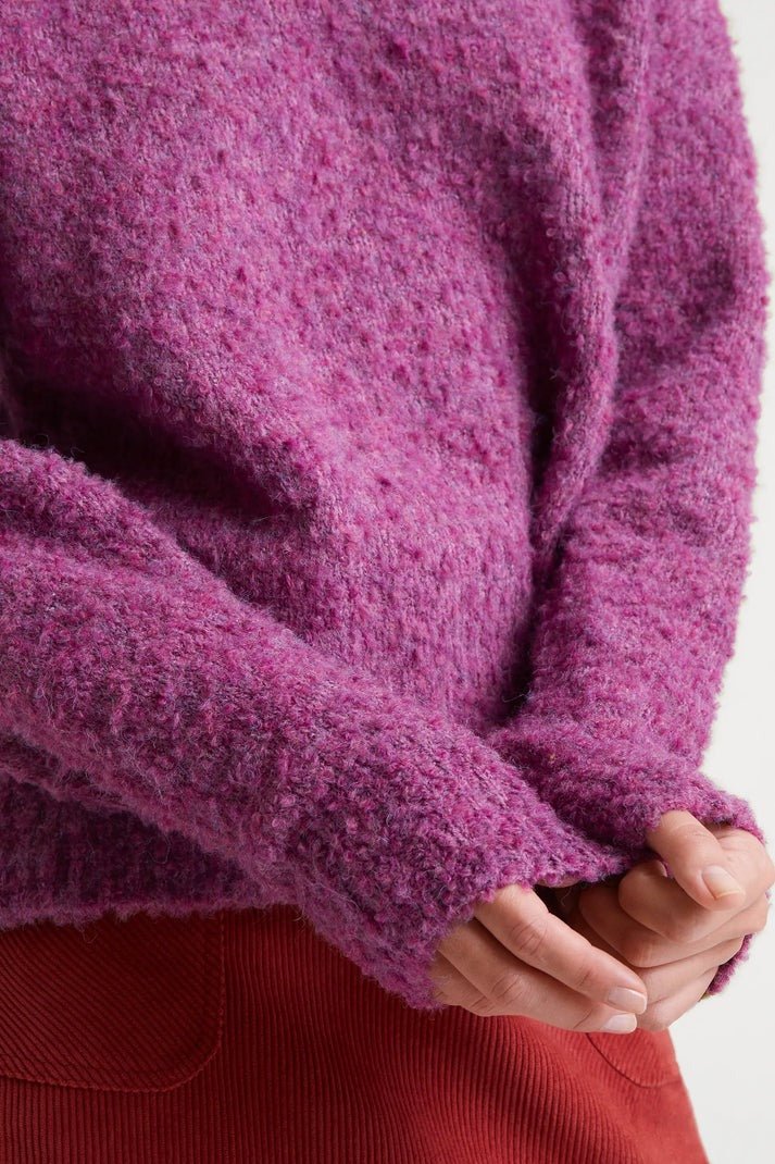 COMPANIA FANTASTICA - Jumper Fuzzy V Neck - 53C/10307 - Boutique Bubbles