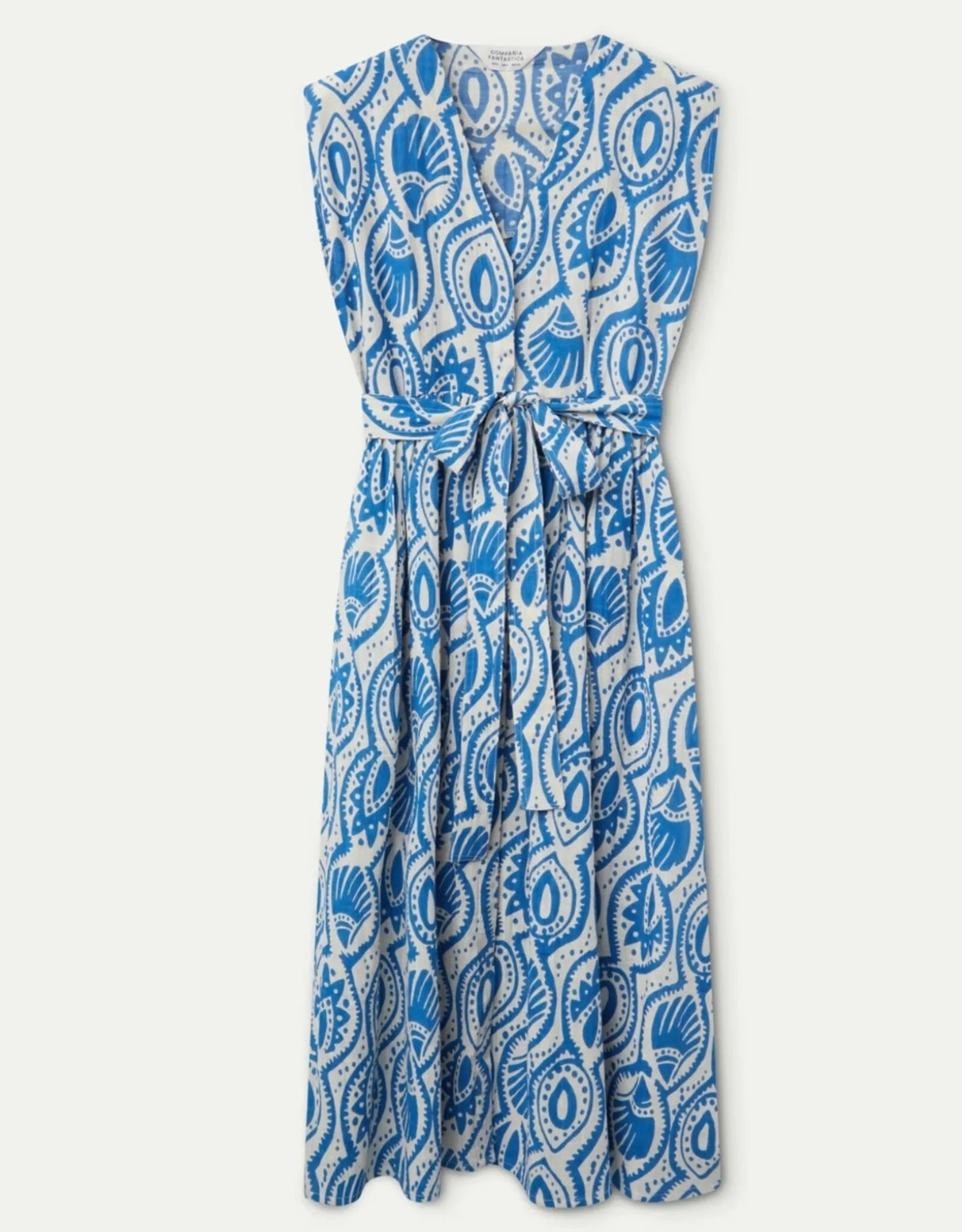 COMPANIA FANTASTICA - Midi Dress in cotton with Aquaria print - 51C/43019 - Boutique Bubbles