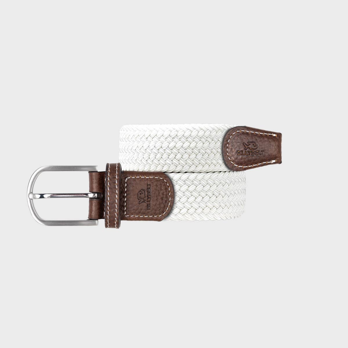 Elastic braided belt - Coconut white
