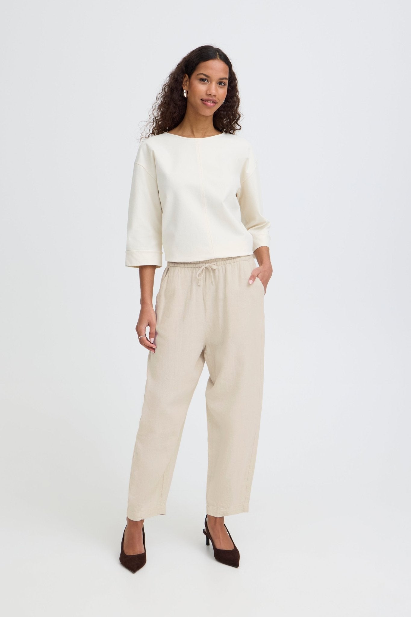 ICHI - IHLINNO Casual pants - 20122912 - Boutique Bubbles