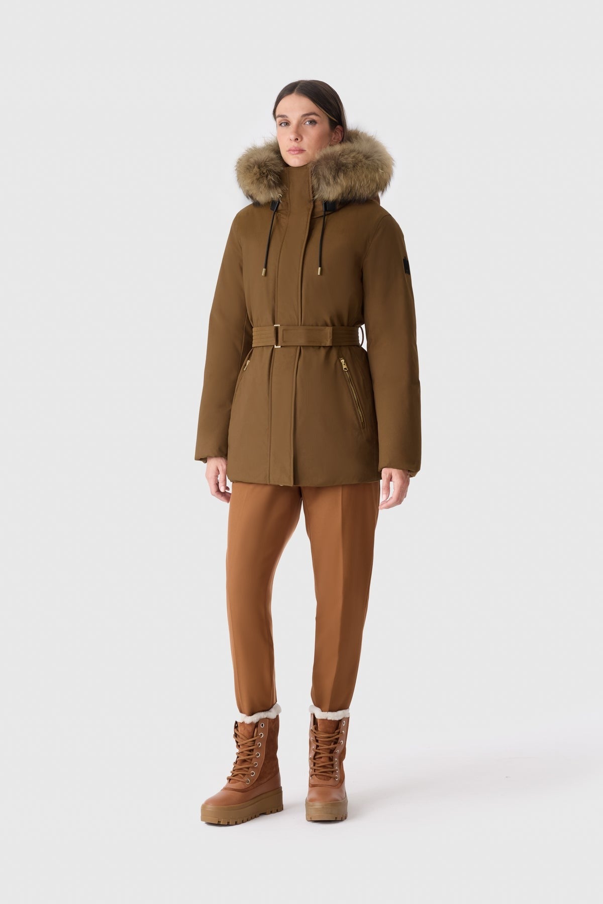 MACKAGE JENI - F - Down Parka With Removable Bib And Natural Fur - Boutique Bubbles