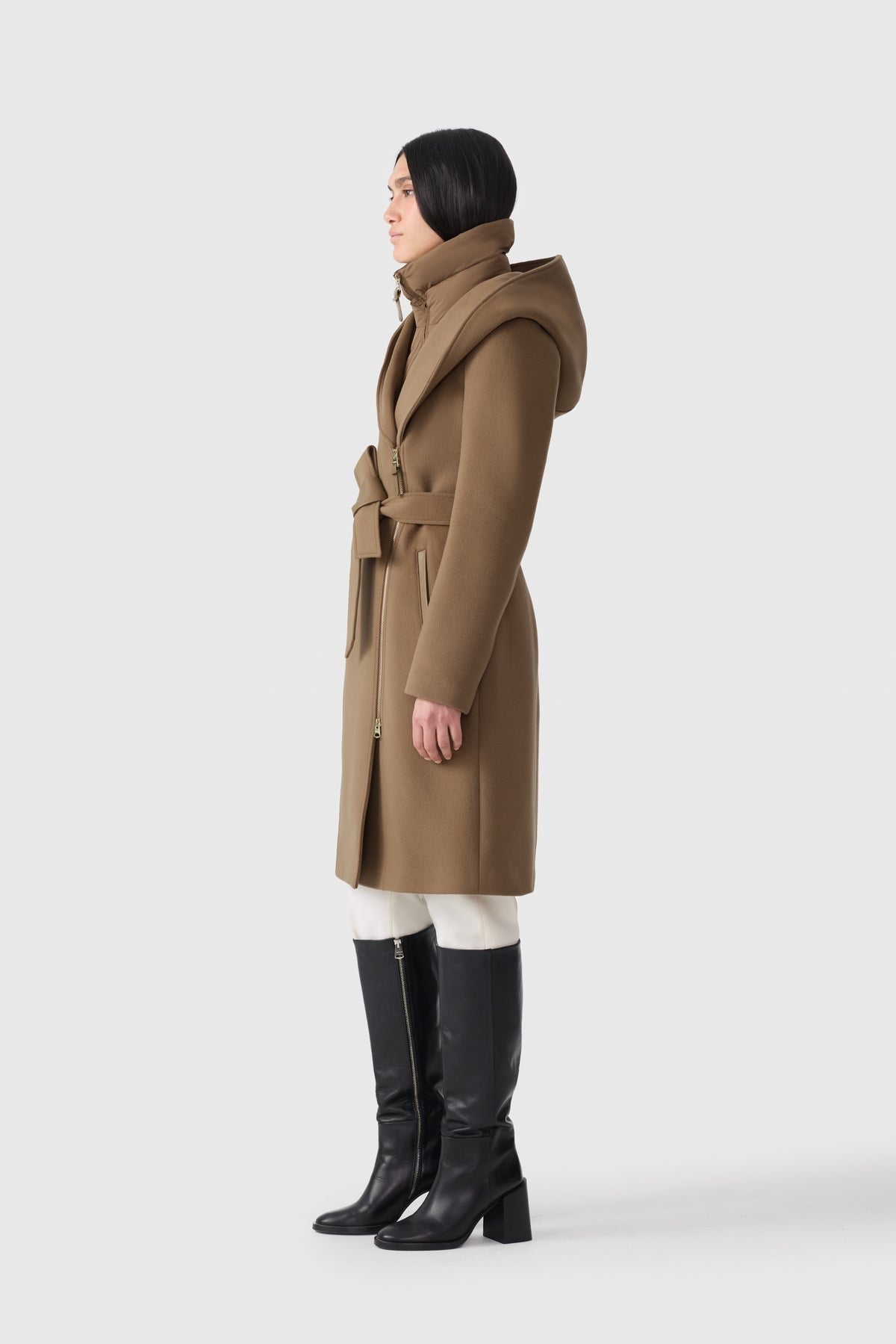 MACKAGE SHIA - SLB - 2 - in - 1 Double - Face Wool Coat With Removable Bib - Boutique Bubbles