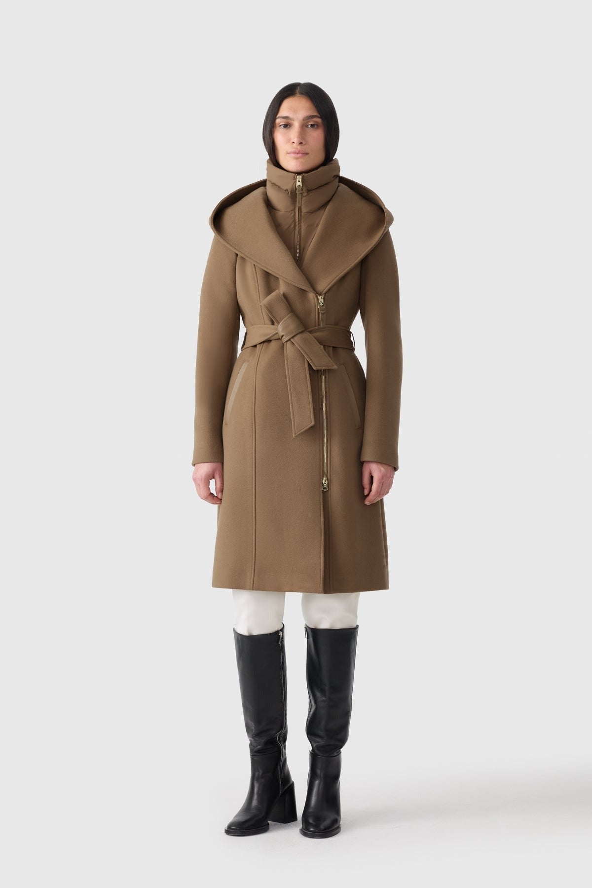 MACKAGE SHIA - SLB - 2 - in - 1 Double - Face Wool Coat With Removable Bib - Boutique Bubbles