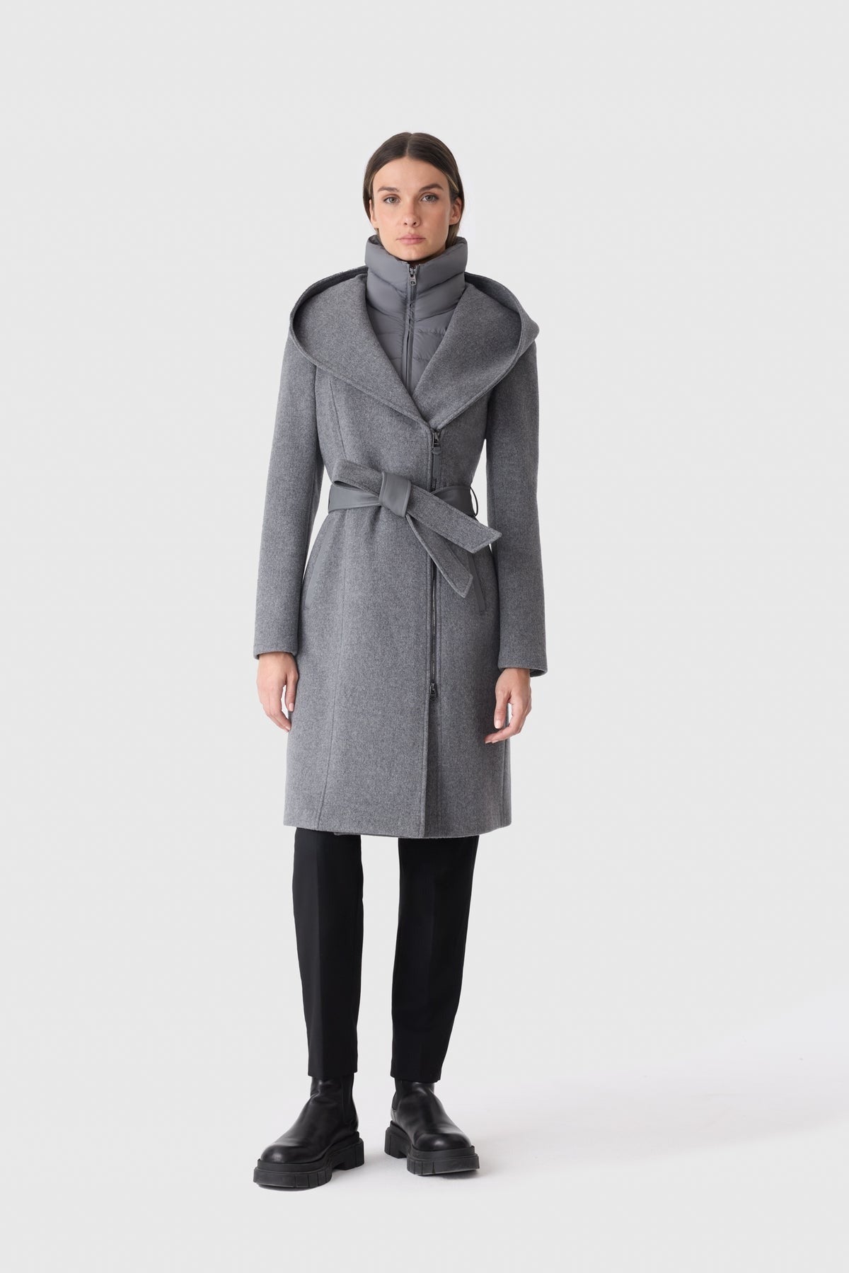 MACKAGE SHIA - SLB - 2 - in - 1 Double - Face Wool Coat With Removable Bib - Boutique Bubbles