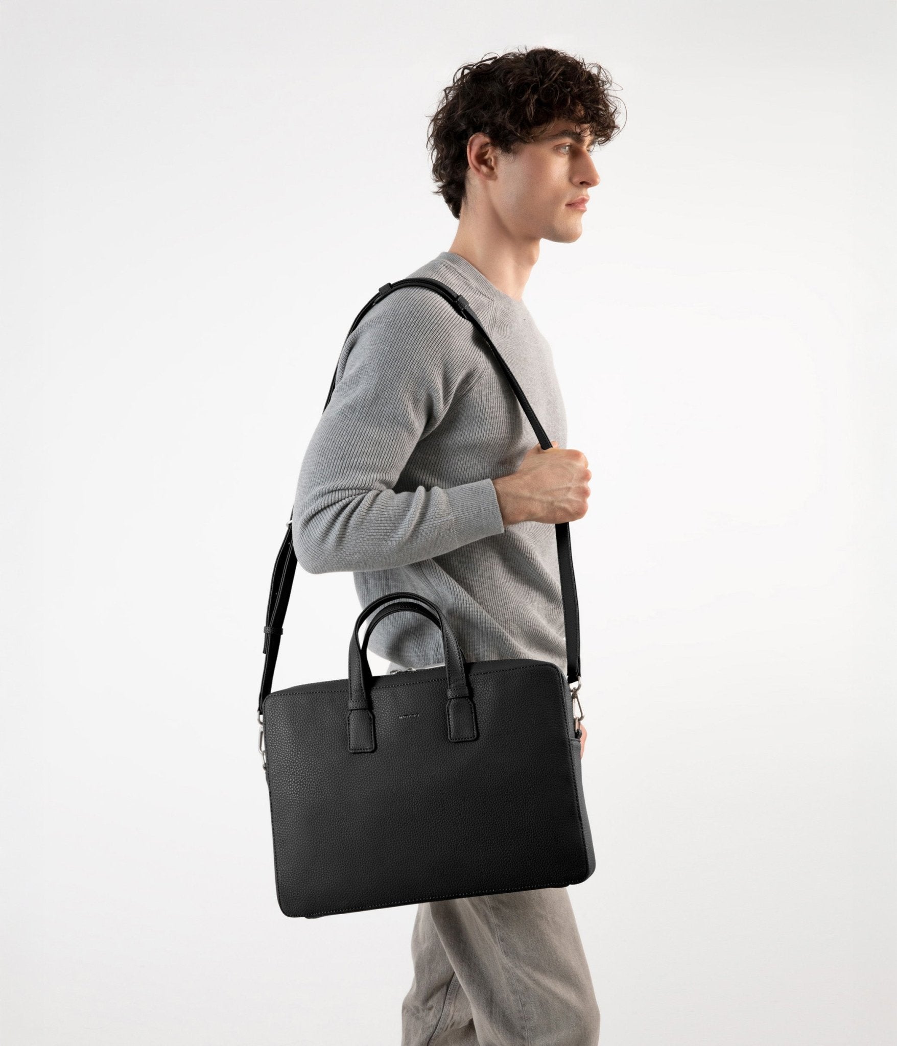 MATT&NAT - BELEM Vegan Briefcase - Grain - Boutique Bubbles