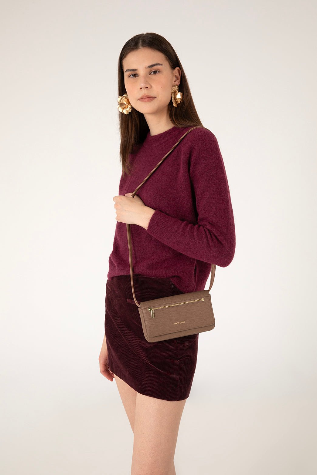 MATT&NAT - ERIN Vegan Crossbody Bag - Grain - Boutique Bubbles