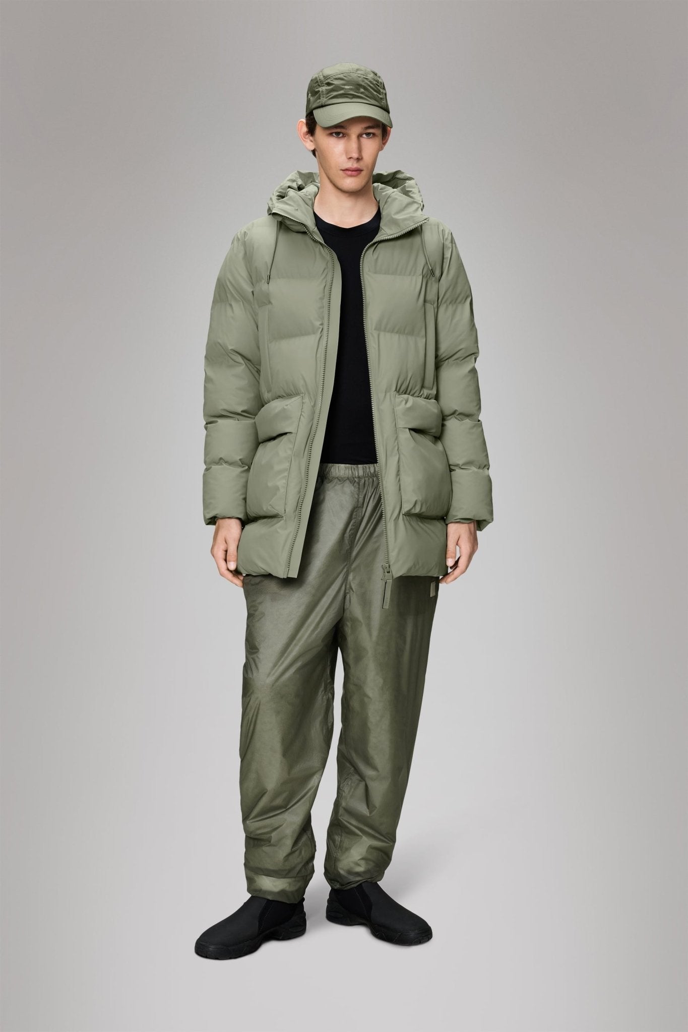 RAINS ALTA Long Puffer Cargo Jacket W3T4 - Boutique Bubbles