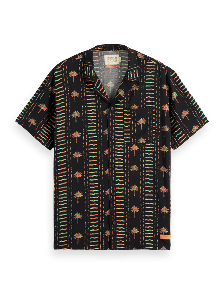 SCOTCH&SODA - Allover Printed Viscose Short Sleeve Shirt - Boutique Bubbles