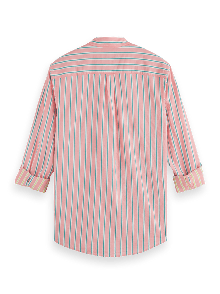 SCOTCH&SODA - Dobby Stripe Roll Up Sleeves - Boutique Bubbles
