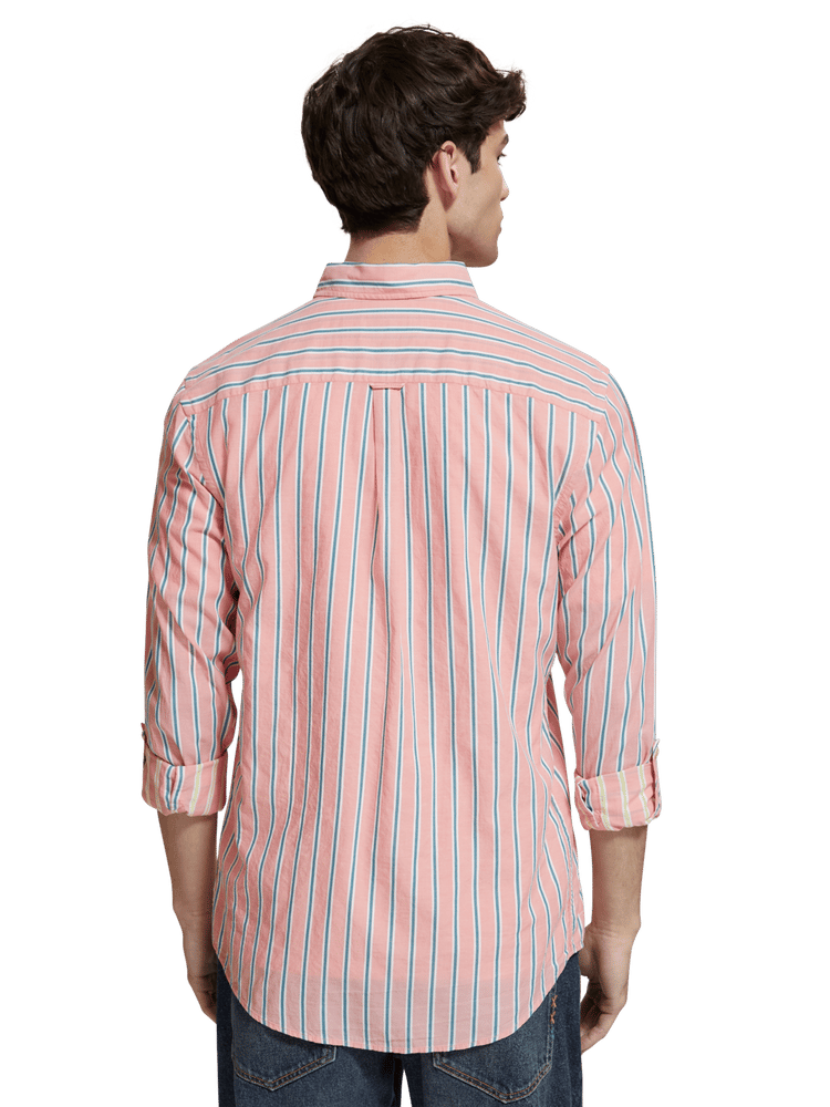 SCOTCH&SODA - Dobby Stripe Roll Up Sleeves - Boutique Bubbles