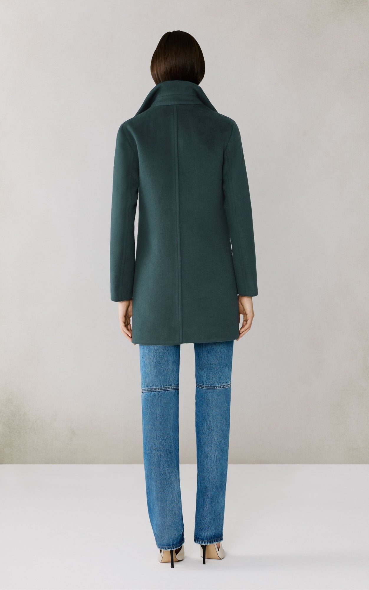 SOIA&KYO ABBI - Straight - Fit Mixed Media Wool Coat With Removable Bib - Boutique Bubbles