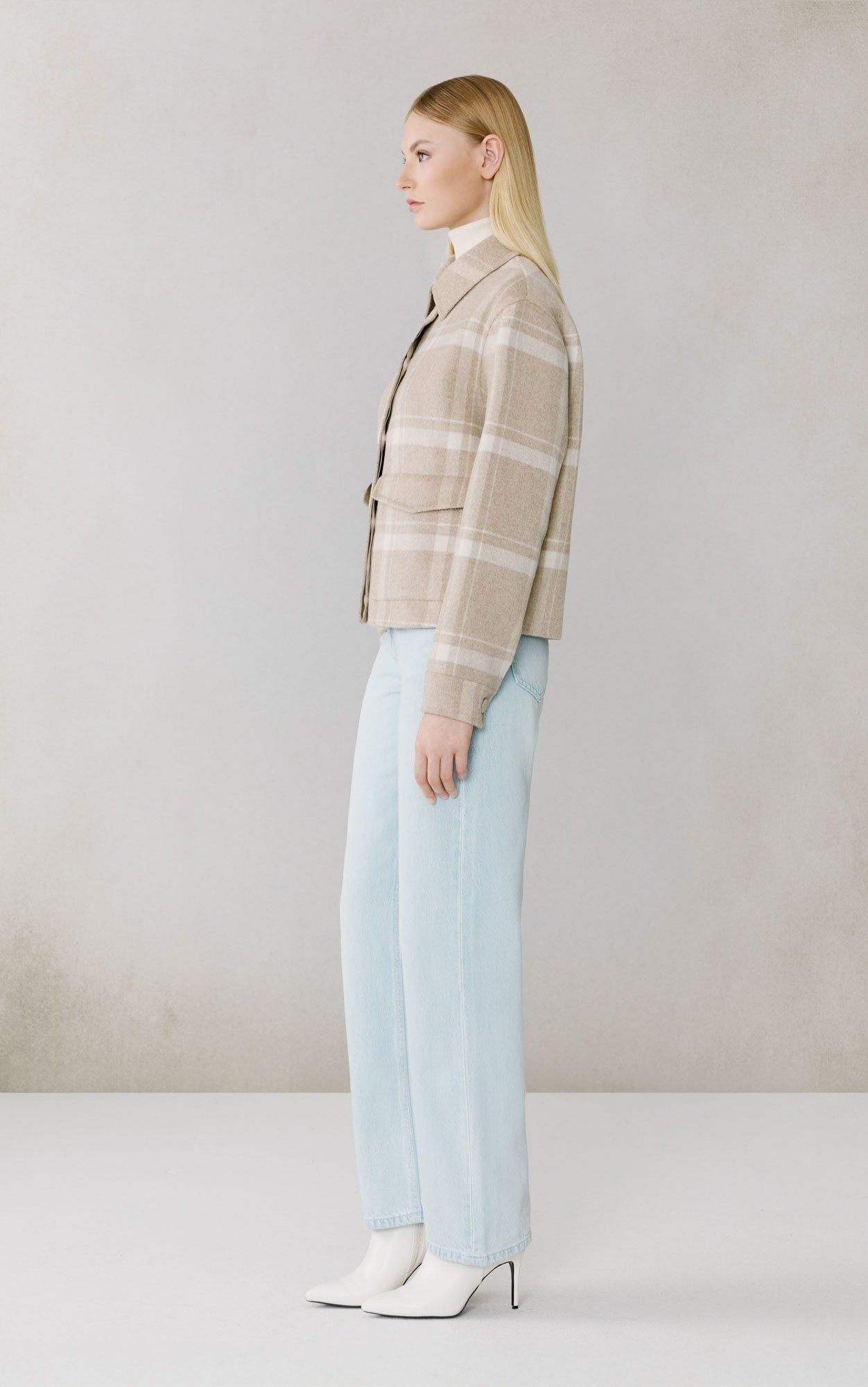 SOIA&KYO AUDRIANA - Plaid Wool Coat - Boutique Bubbles