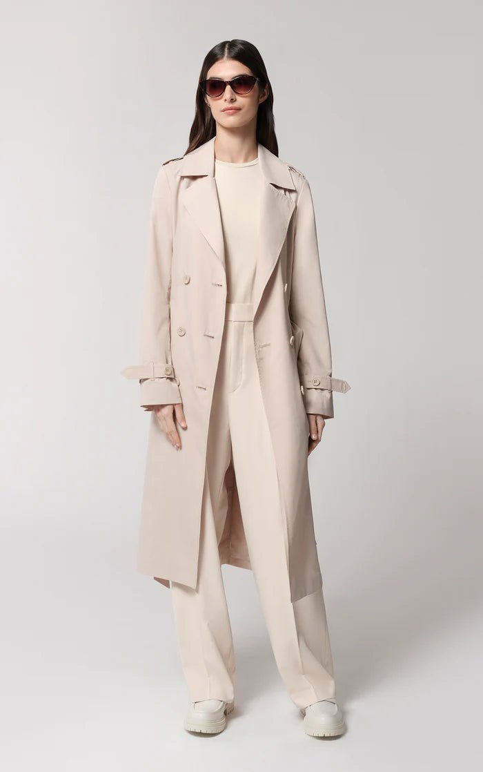SOIA&KYO BLAIRE - Semi-Fitted Double-Breasted Trench With Shoulder Tabs - Boutique Bubbles