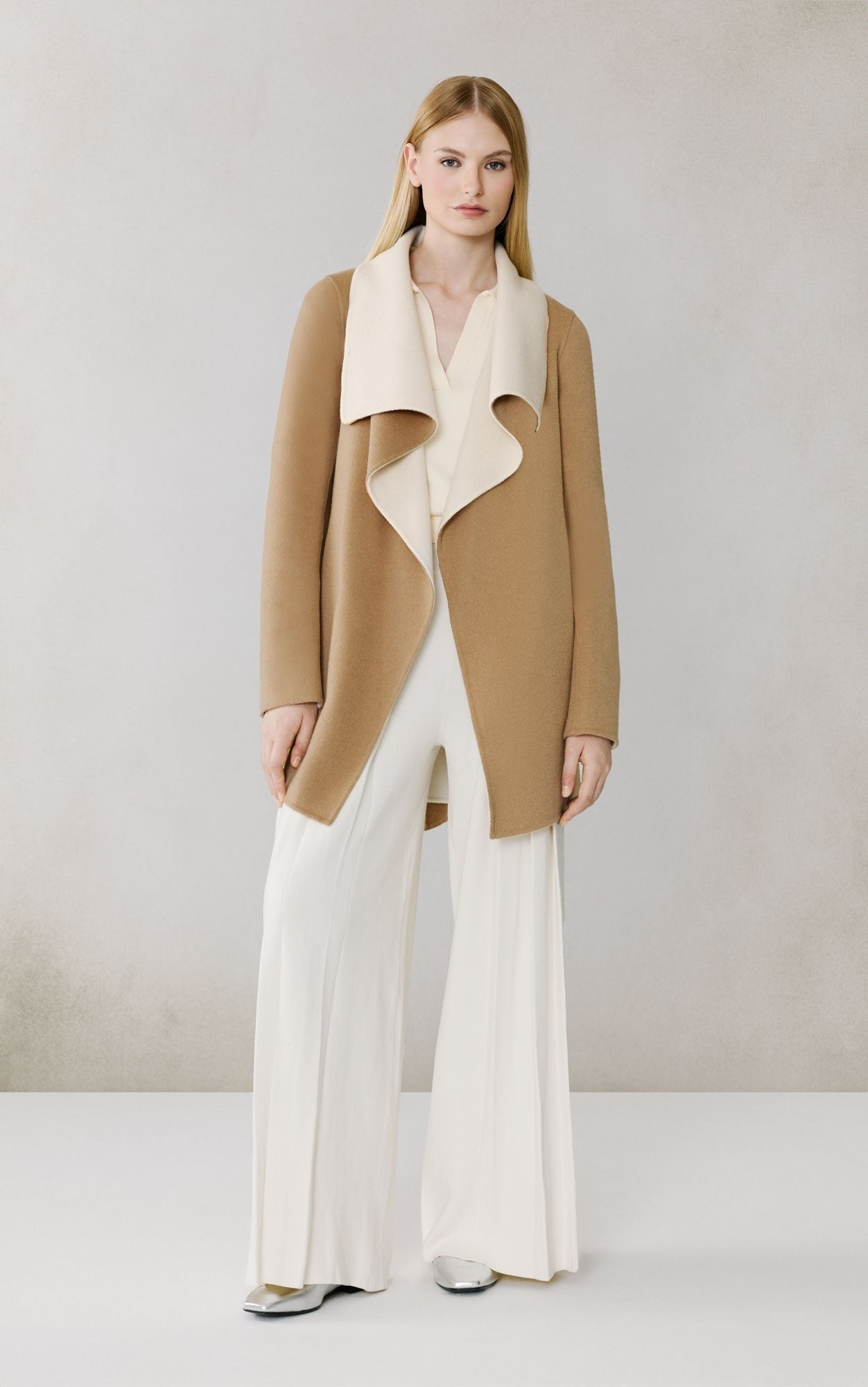 SOIA&KYO BRIDGETTE - U - Double Face Wool Wrap Coat - Boutique Bubbles