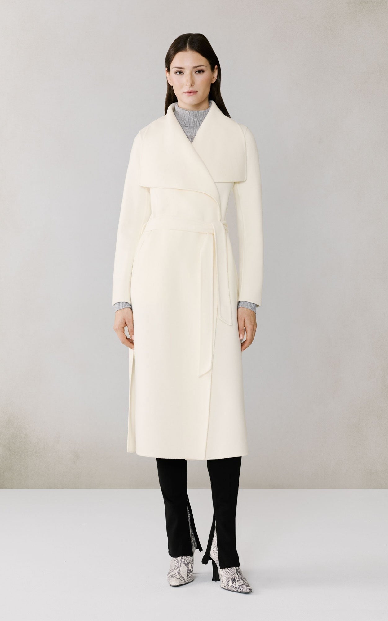 SOIA&KYO BRITTA - U - Double Face Wool Wrap Coat - Boutique Bubbles