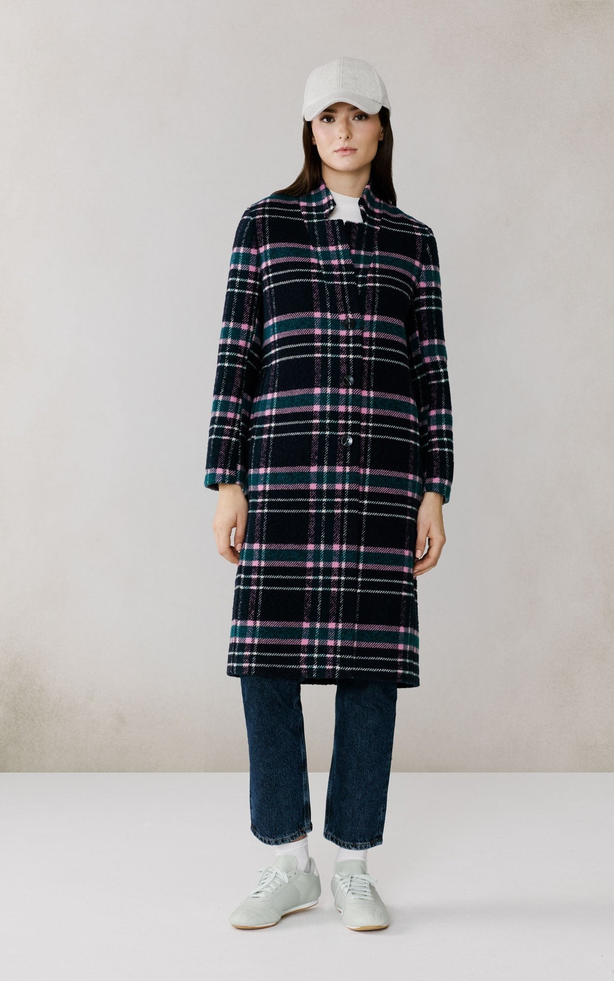 SOIA&KYO DIANE - C - Plaid Midi Coat - Boutique Bubbles