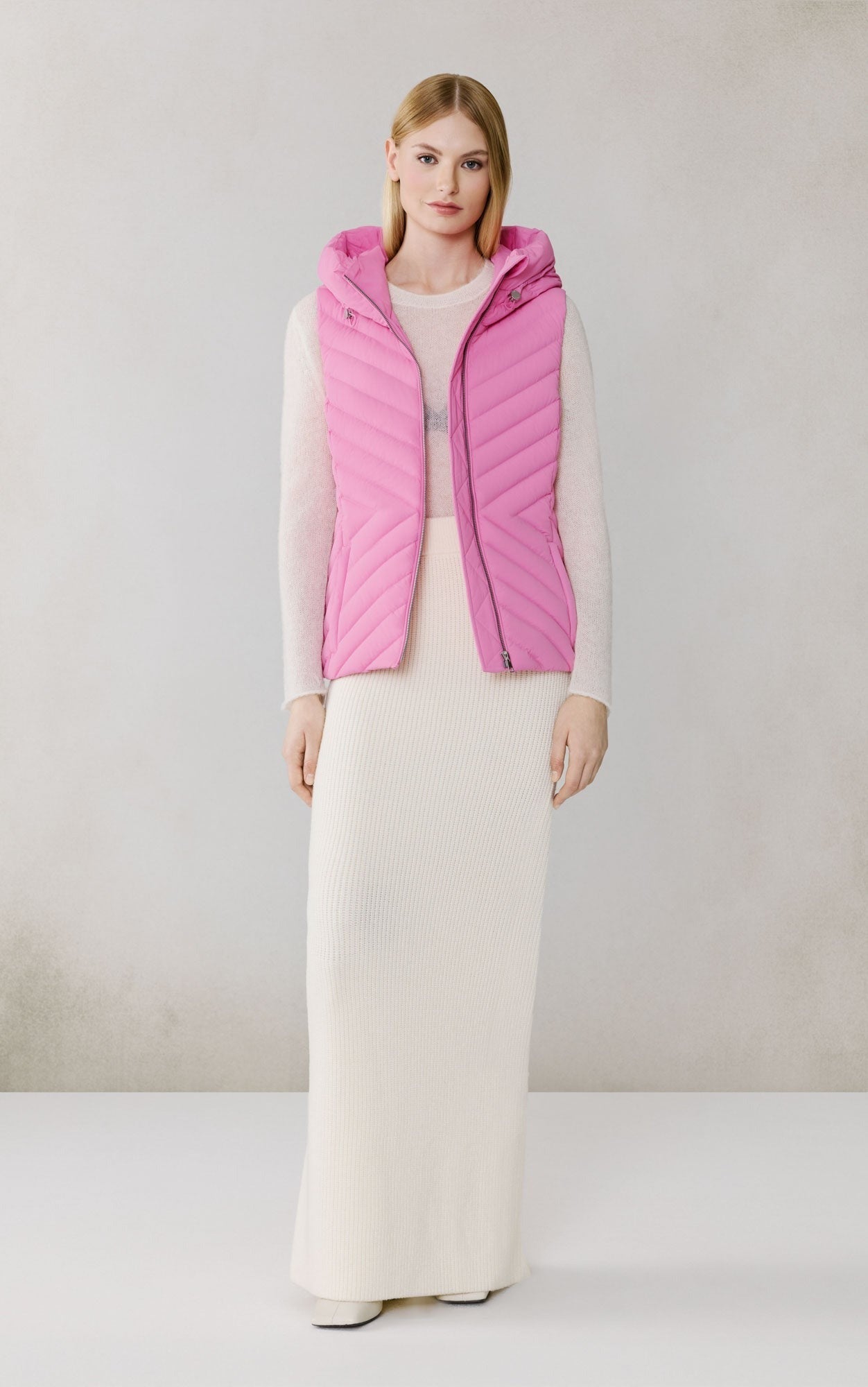 SOIA&KYO ESTELLE - VEST - Stretch Down Belted Vest - Boutique Bubbles