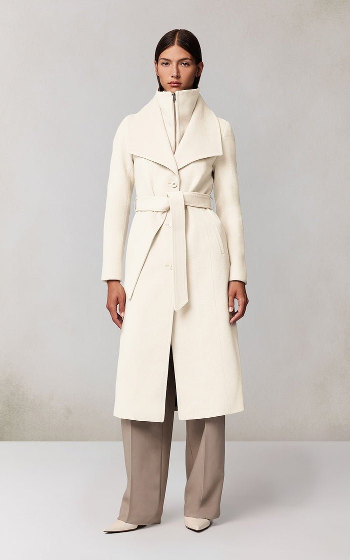SOIA&KYO ILANA - U - Wool Belted Coat With Bib - Boutique Bubbles