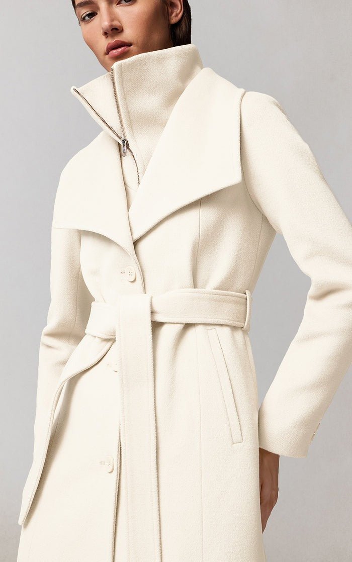 SOIA&KYO ILANA - U - Wool Belted Coat With Bib - Boutique Bubbles