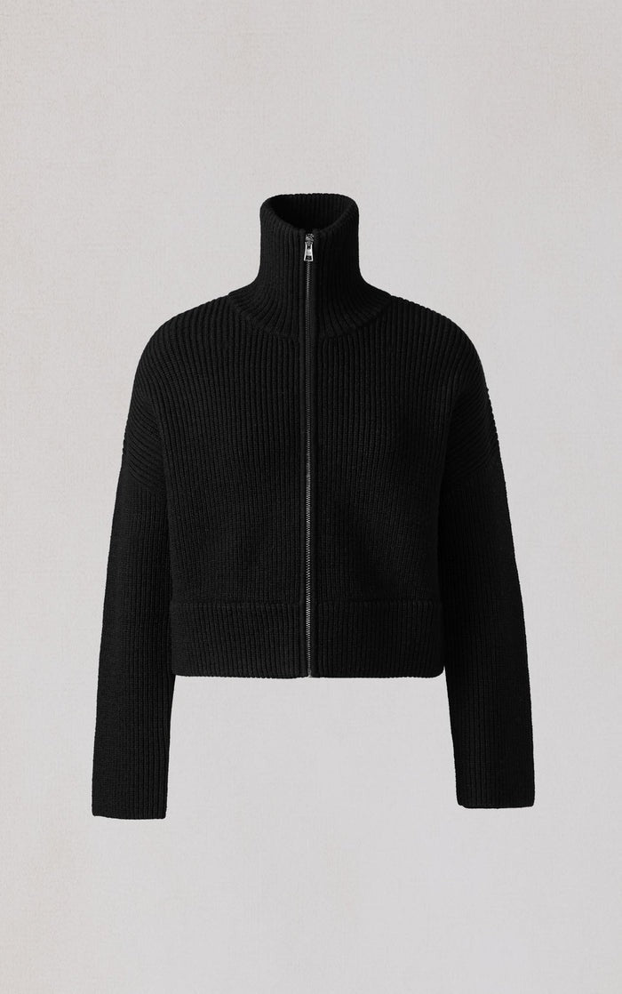 SOIA&KYO NOELLE - Wool Blend Cropped Cardigan - Boutique Bubbles