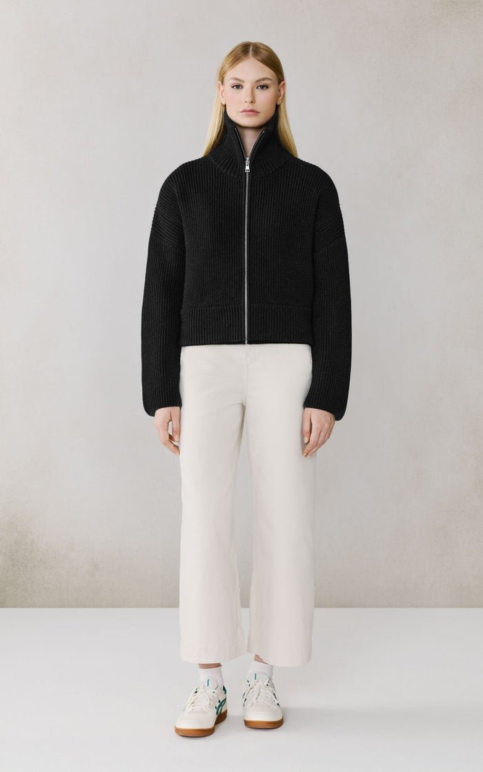 SOIA&KYO NOELLE - Wool Blend Cropped Cardigan - Boutique Bubbles