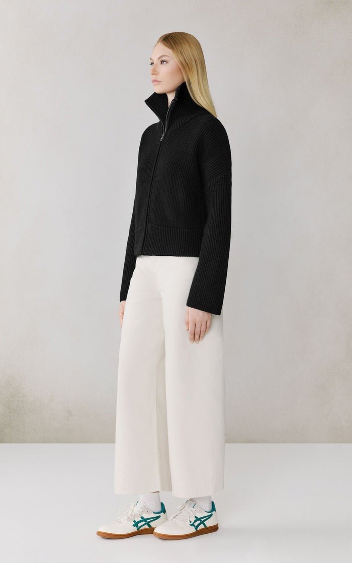 SOIA&KYO NOELLE - Wool Blend Cropped Cardigan - Boutique Bubbles