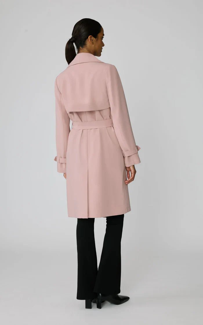SOIA&KYO S - OLIVIA - Relaxed - Fit Belted Trench With Cascade Collar - Boutique Bubbles