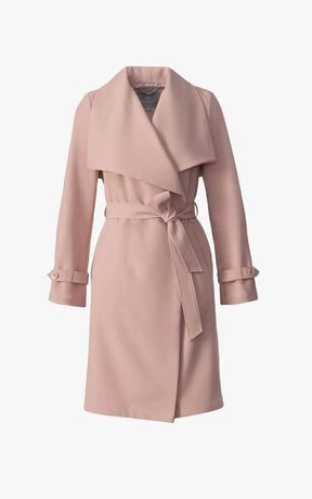 SOIA&KYO S - OLIVIA - Relaxed - Fit Belted Trench With Cascade Collar - Boutique Bubbles