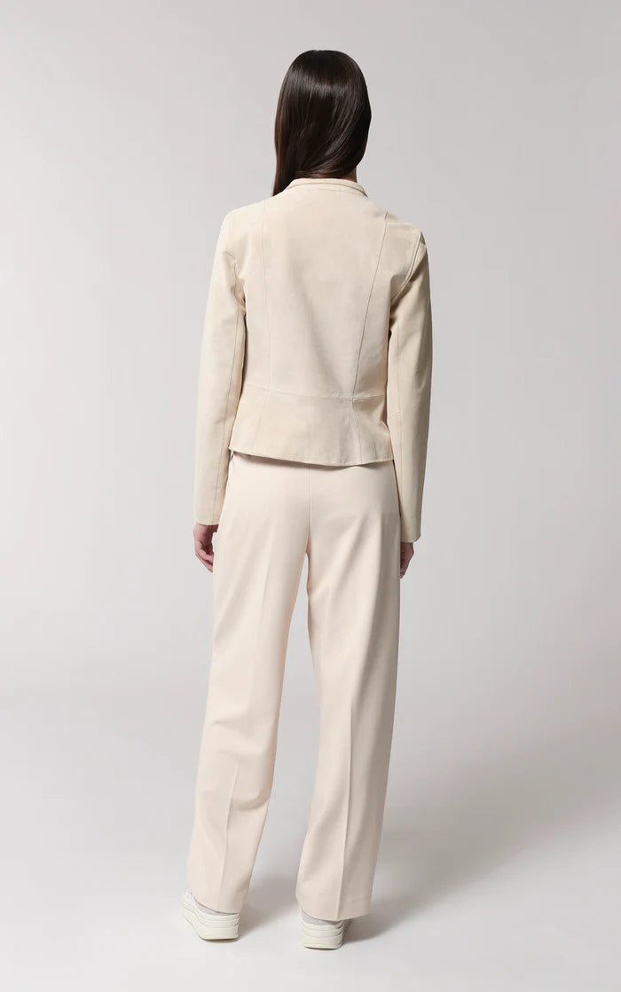 SOIA&KYO SASKIA - Slim-Fit Suede Jacket With Stand Collar - Boutique Bubbles