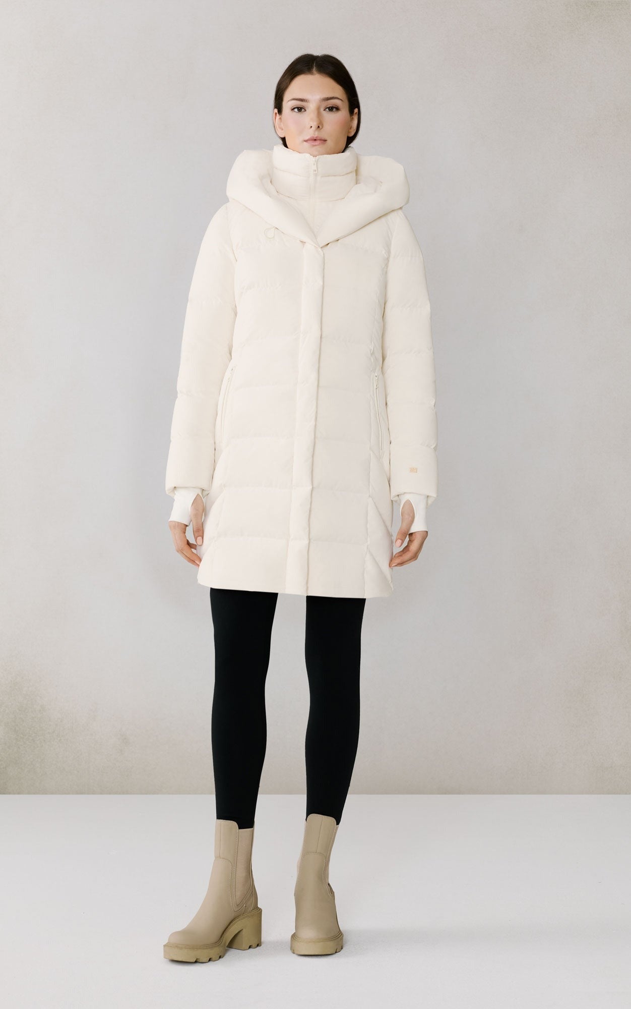 SOIA&KYO SONNY - N - Slim - Fit Novo Down Coat With Bib & Hood - Boutique Bubbles