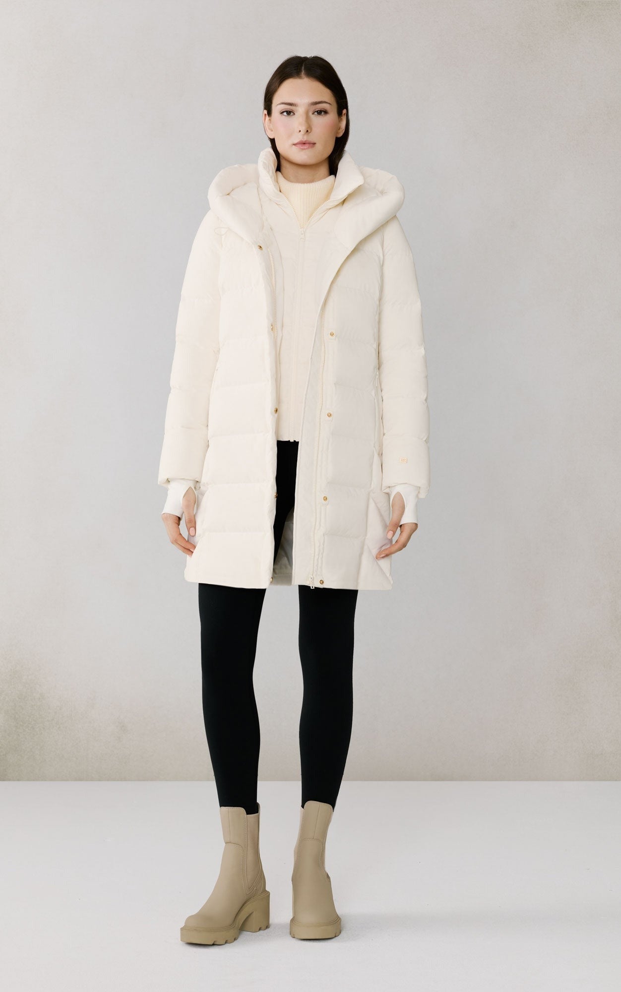 SOIA&KYO SONNY - N - Slim - Fit Novo Down Coat With Bib & Hood - Boutique Bubbles