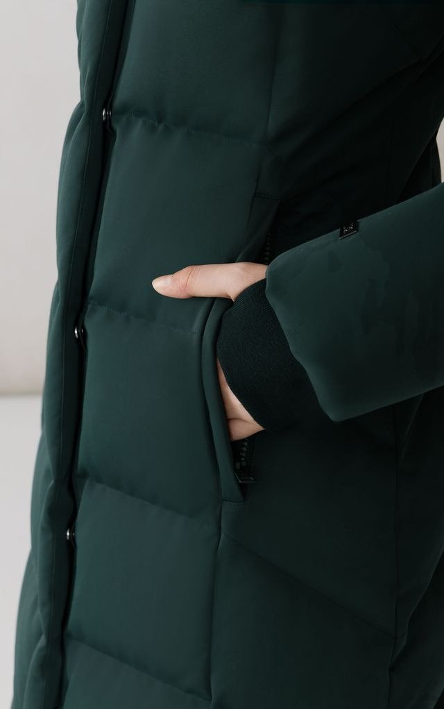 SOIA&KYO TALYSE - C - Semi - Fitted Classic Down Coat With Bib & Hood - Boutique Bubbles