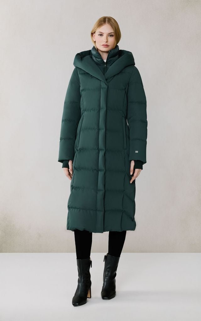 SOIA&KYO TALYSE - C - Semi - Fitted Classic Down Coat With Bib & Hood - Boutique Bubbles