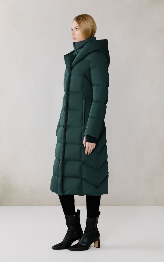 SOIA&KYO TALYSE - C - Semi - Fitted Classic Down Coat With Bib & Hood - Boutique Bubbles